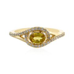 Gouden ring met een sfeen