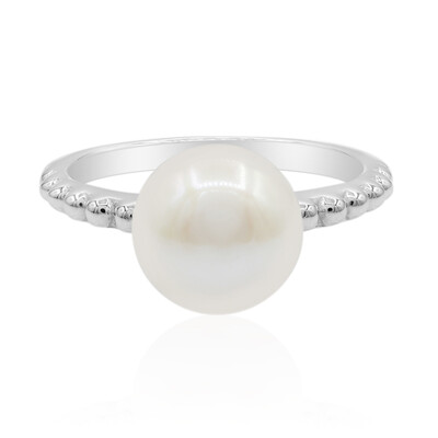 Zilveren ring met een zoetwater kweekparel (TPC)
