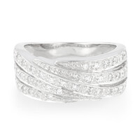 Zilveren ring met zirkonen
