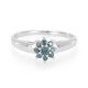 Zilveren ring met een Fancy diamant