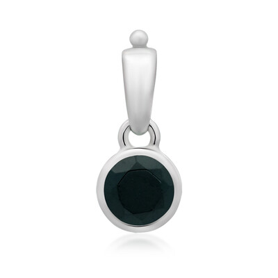 Zilveren hanger met een zwarte spinel