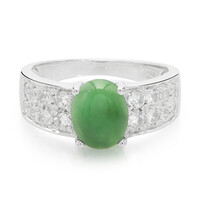 Zilveren ring met een keizerlijk chrysopraas