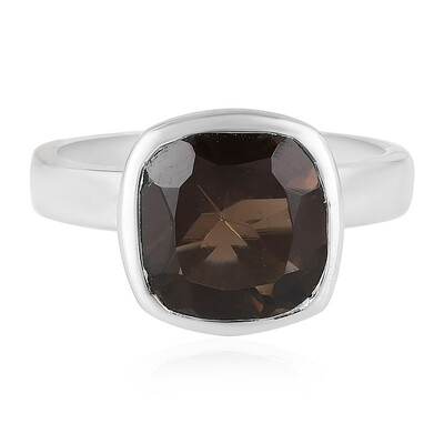 Zilveren ring met een rookkwarts