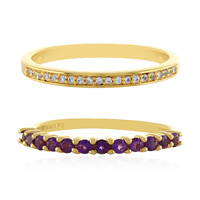 Zilveren ring met amethisten
