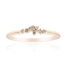 Gouden ring met een SI1 Argyle Rose De France Diamant