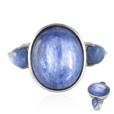 Zilveren ring met een kyaniet