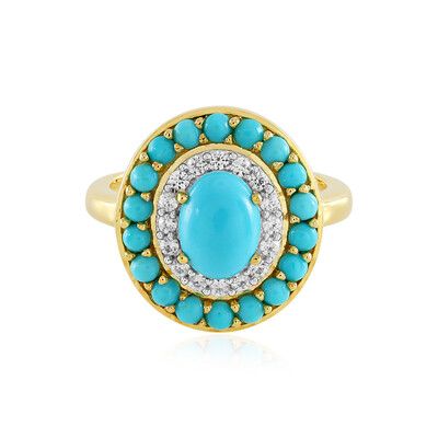 Zilveren ring met een Sleeping Beauty Turkoois