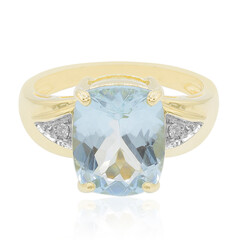 Gouden ring met een aquamarijn