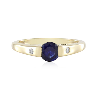 Gouden ring met een Madagaskar Blauwe Saffier