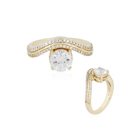Gouden ring met een zirkoon (de Melo)
