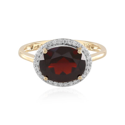 Gouden ring met een Mozambique granaat