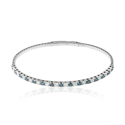 Gouden armband met blauwe SI2 diamanten (CIRARI)
