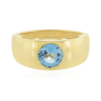 Zilveren ring met een Zwitsers-blauwe topaas
