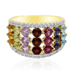 Zilveren ring met amethisten