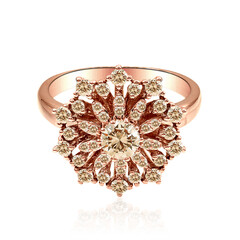 Gouden ring met een SI1 Argyle Rose De France Diamant