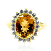 Zilveren ring met een Cognac Scapoliet