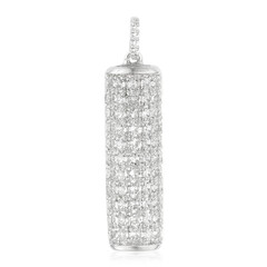 Zilveren hanger met witte topaasstenen