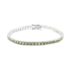 Zilveren armband met Birmese Peridoots