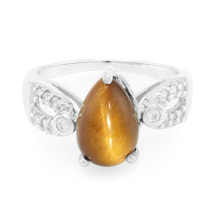 Zilveren ring met een tijgeroog