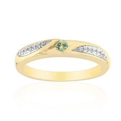 Gouden ring met een Madagaskar Demantoid (John Ferry)
