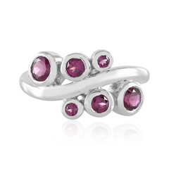 Zilveren ring met rhodolieten (de Melo)