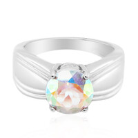 Zilveren ring met een maanlicht-topaas