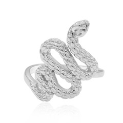 Zilveren ring met een witte topaas