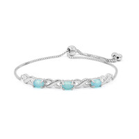 Zilveren armband met Caribische Blauwe opalen