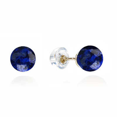 Gouden oorbellen met lapis lazulistenen
