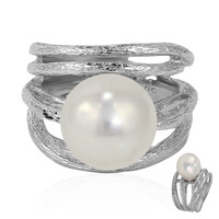 Zilveren ring met een zoetwater kweekparel (TPC)