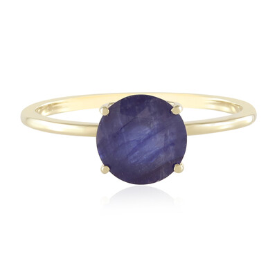Gouden ring met een Madagaskar Blauwe Saffier