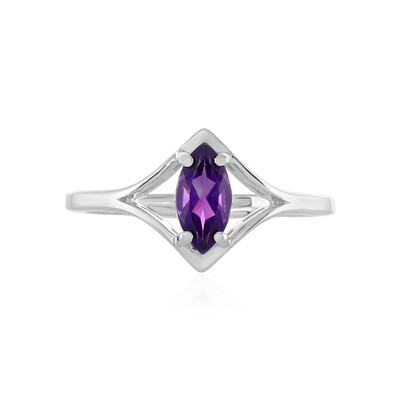Zilveren ring met een amethist