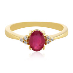 Zilveren ring met een Madagaskar Robijn