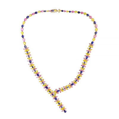 Gouden halsketting met Madagaskar Blauwe Saffieren (de Melo)