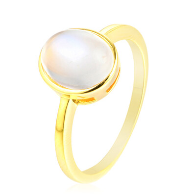 Zilveren ring met een Tanzania Regenboog Maansteen