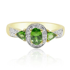 Gouden ring met een tsavoriet