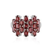Zilveren ring met Mozambique granaten