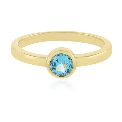 Zilveren ring met een Zwitsers-blauwe topaas