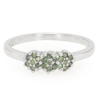 Zilveren ring met Fancy diamanten