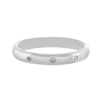 Zilveren ring met I4 (J) Diamanten