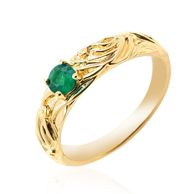 Gouden ring met een Muzo smaragd (de Melo)