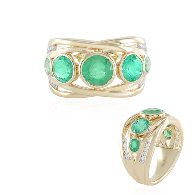 Gouden ring met een Russische smaragd (de Melo)