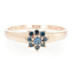 Zilveren ring met een Fancy diamant