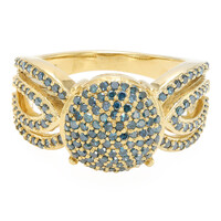 Zilveren ring met Fancy diamanten