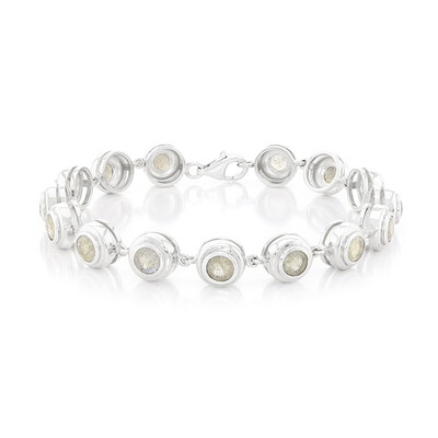 Zilveren armband met spectrolietstenen