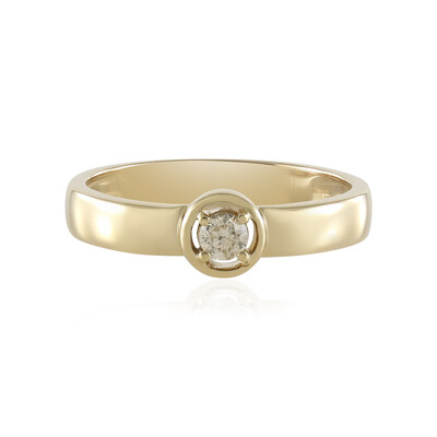 Gouden ring met een I2 Bruine Diamant