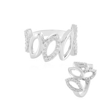 Zilveren ring met zirkonen