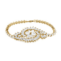 Zilveren armband met witte topaasstenen