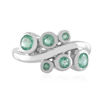Zilveren ring met Russische smaragden (de Melo)