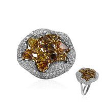 Gouden ring met SI2 Oranje Diamanten (CIRARI)